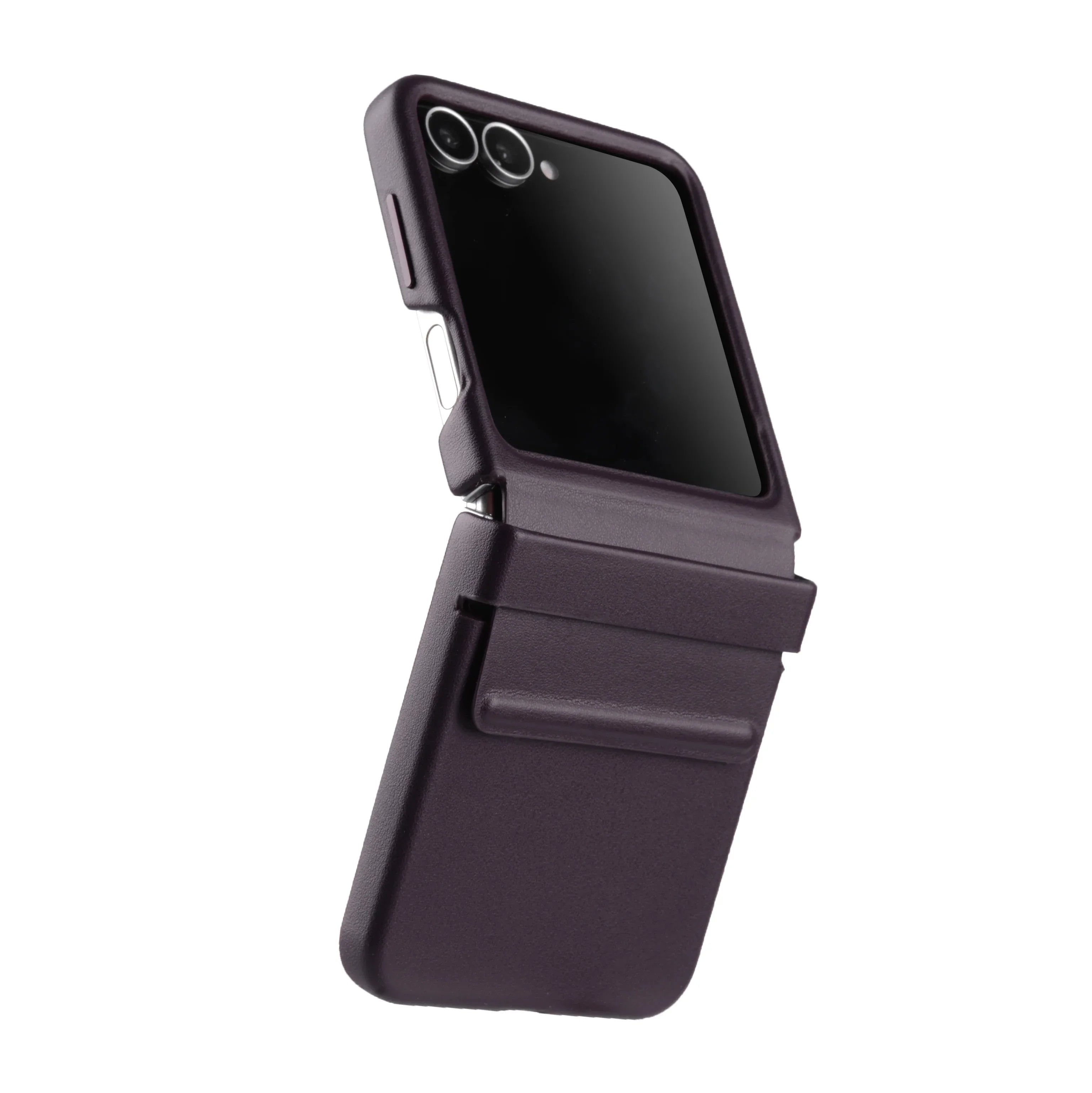 Melkco Galaxy Z Flip6 Origin Series PU Leather Regal Snap Cover - Dark Purple - Tashqila Melkco Galaxy Z Flip6 Origin Series PU Leather Regal Snap Cover - Dark Purple - Tashqila